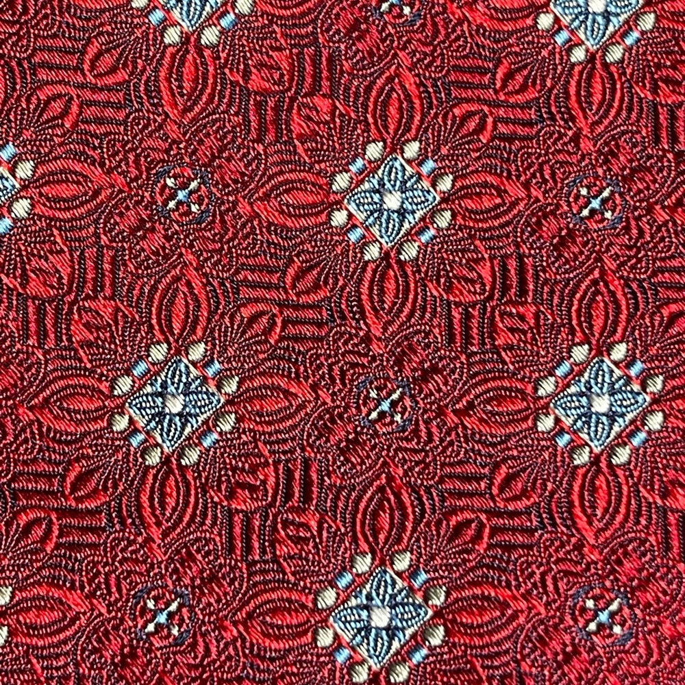 Robert Talbot Best of Class Brocade Textured Red and Blue Silk Tie